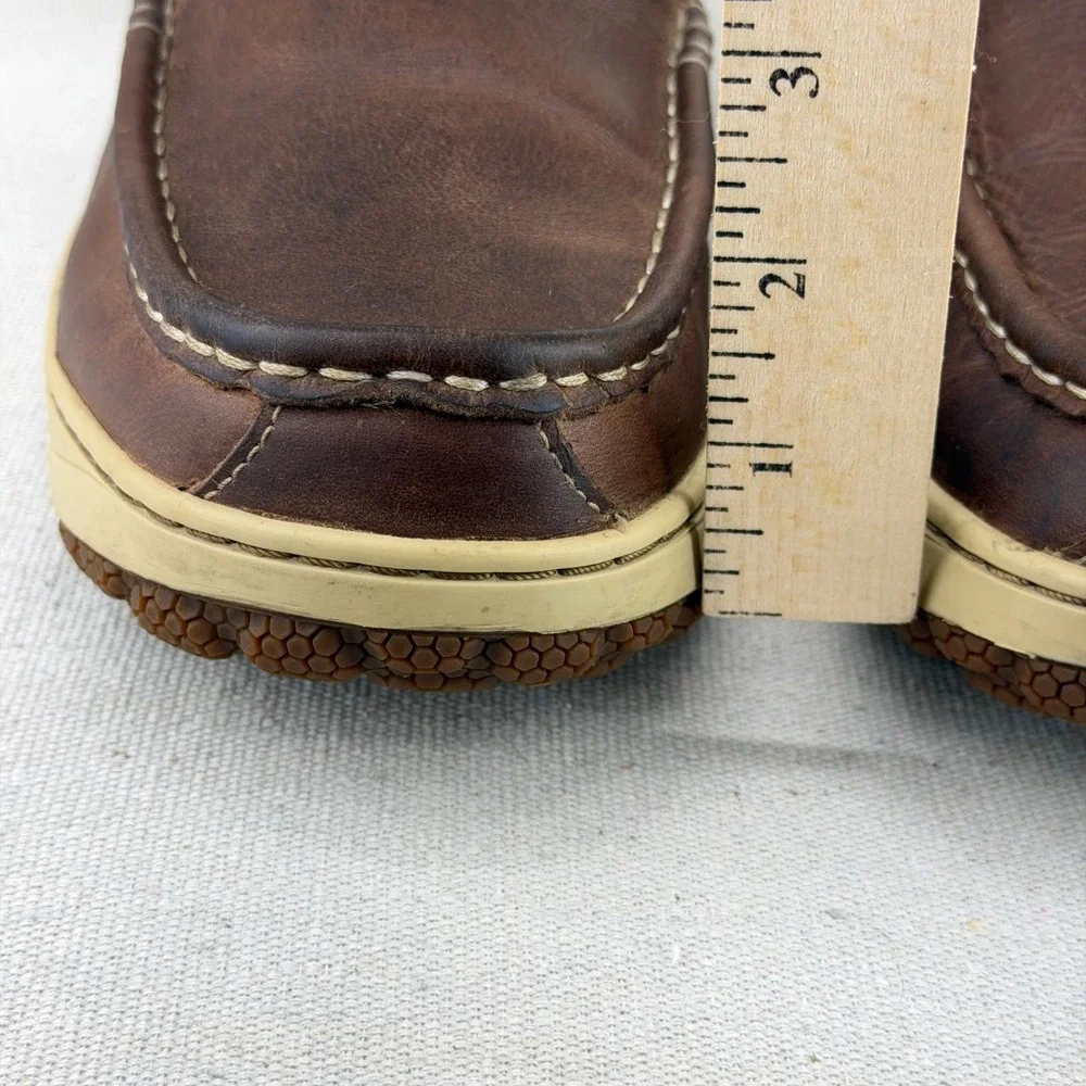Rocky Mens 3 Lstyle Brown Leather Slip On Moc Toe Loafers RKS0631 Size 11.5M